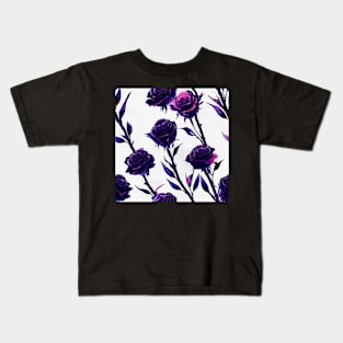 Watercolor rose pattern design Kids T-Shirt